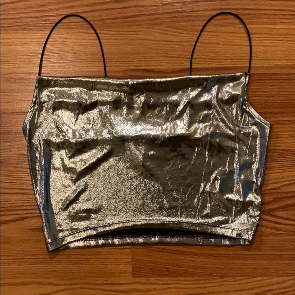 Metallic Crop Top